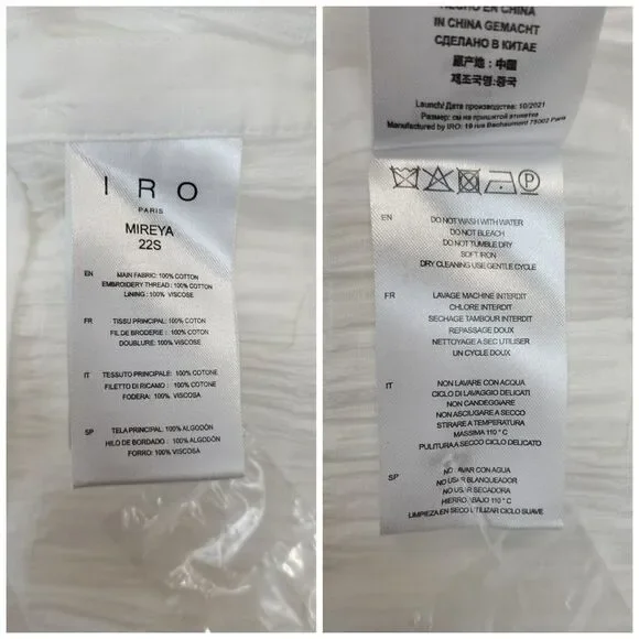 IRO Mireya Eyelet Strappy Halter Neck Peplum Top - Picture 14 of 14